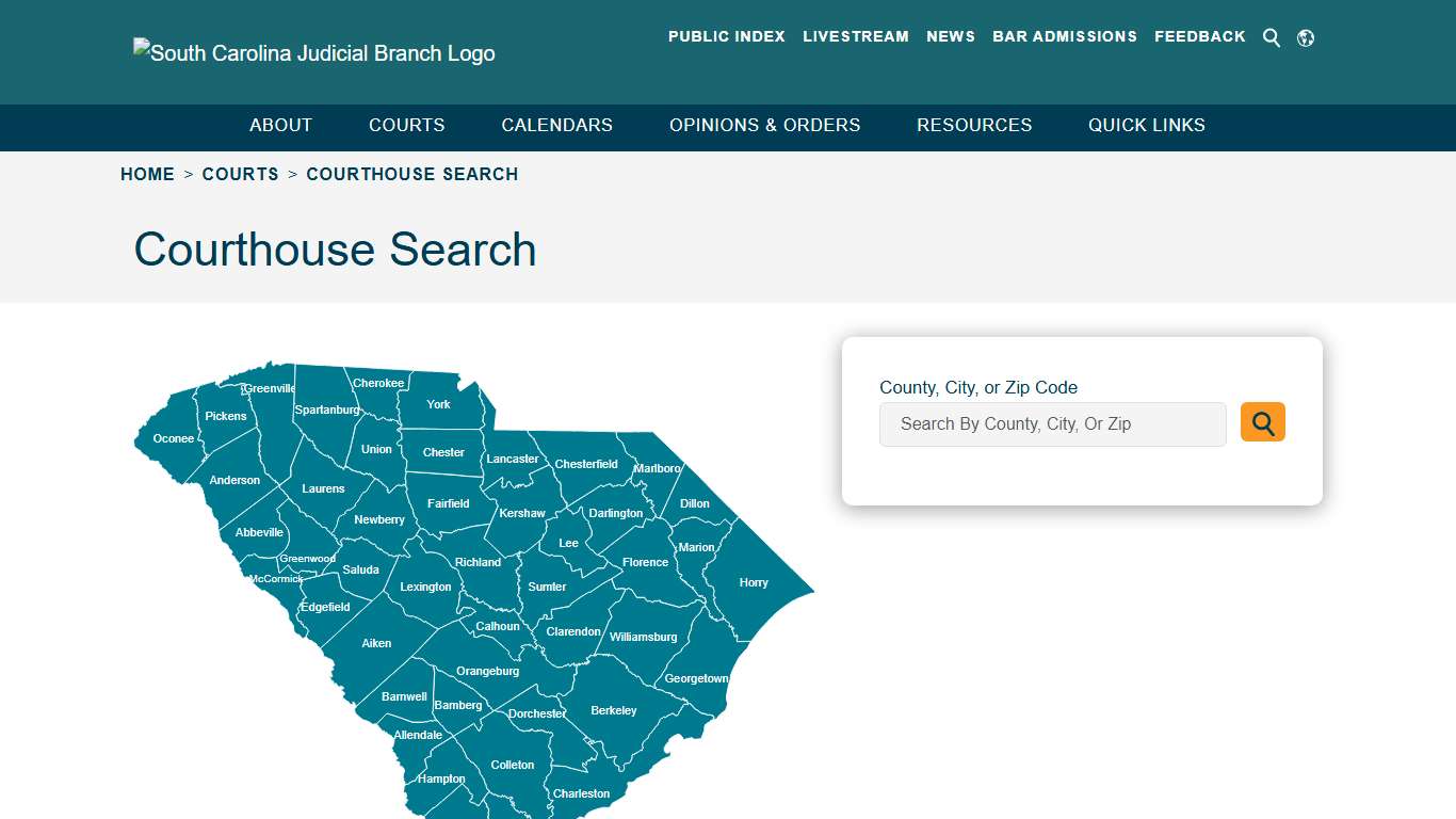 Courthouse Search - South Carolina Judicial Branch