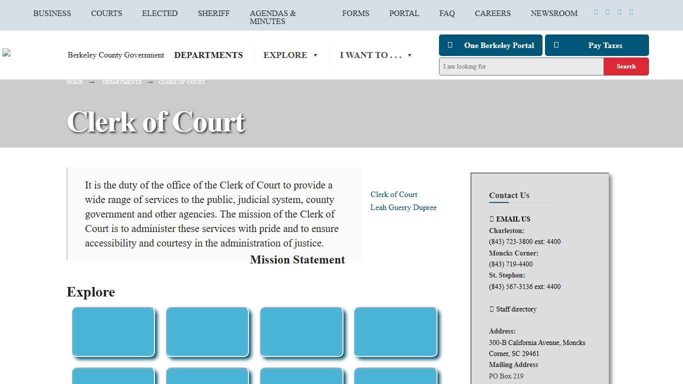 Clerk of Court – Berkeley County Government