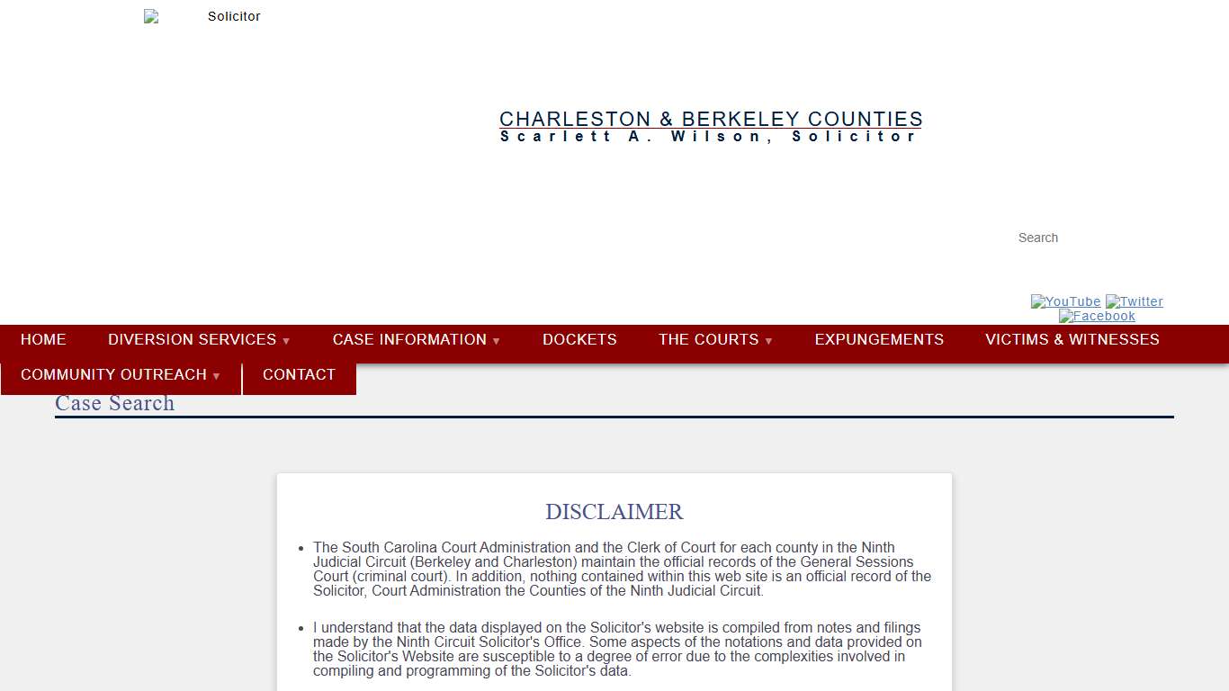 Solicitor's Office Case Search